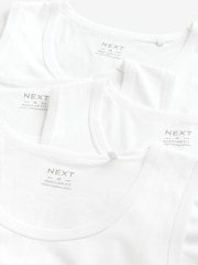 White 100% Cotton Vests 4 Pack - Image 11 of 11