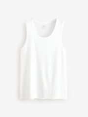 White 100% Cotton Vests 4 Pack - Image 8 of 11