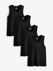 Noir - Gilets en coton 100% 4 Lot - Image 1 de 8