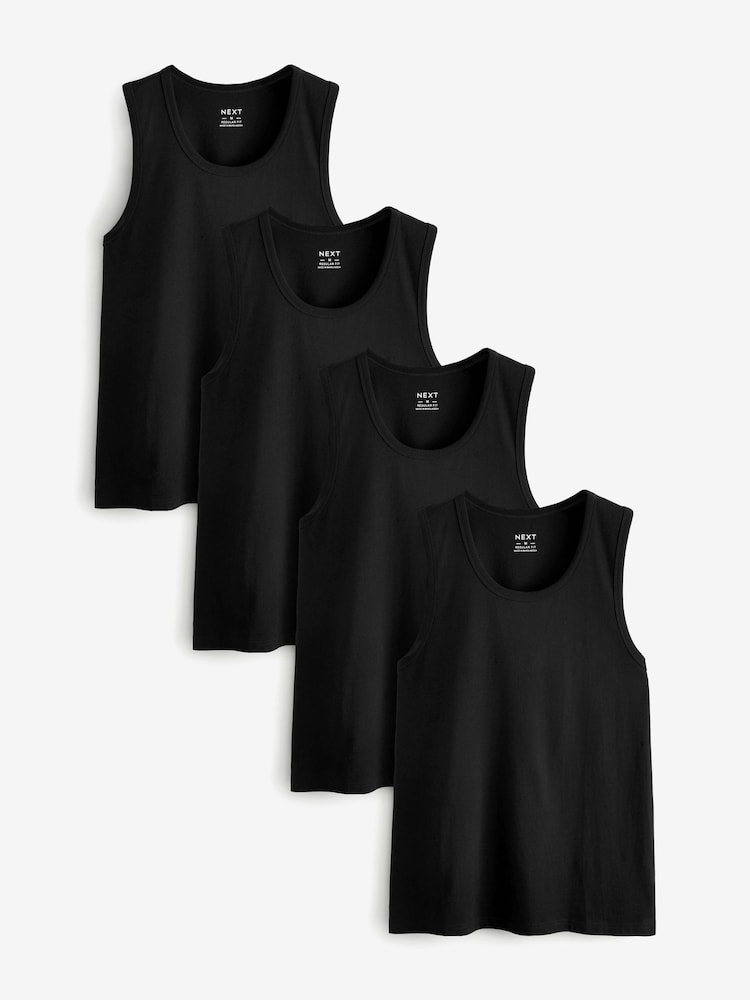 Noir - Gilets en coton 100% 4 Lot - Image 1 of 8
