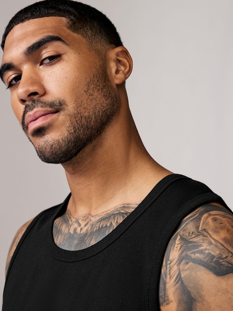 Noir - Gilets en coton 100% 4 Lot - Image 5 of 8