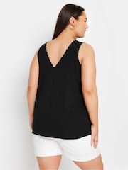 Yours Curve Black Scallop Edge Cami - Image 3 of 5