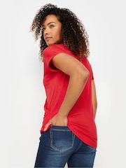 M&Co Wrap Front Short Sleeve Top - Imagen 3 de 5