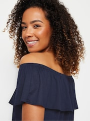M&Co Blue Bardot Top - Image 4 of 5