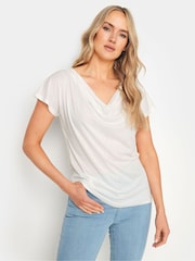 Long Tall Sally strukturiertes Oberteil mit Wasserfallausschnitt - Bild 1 von 5