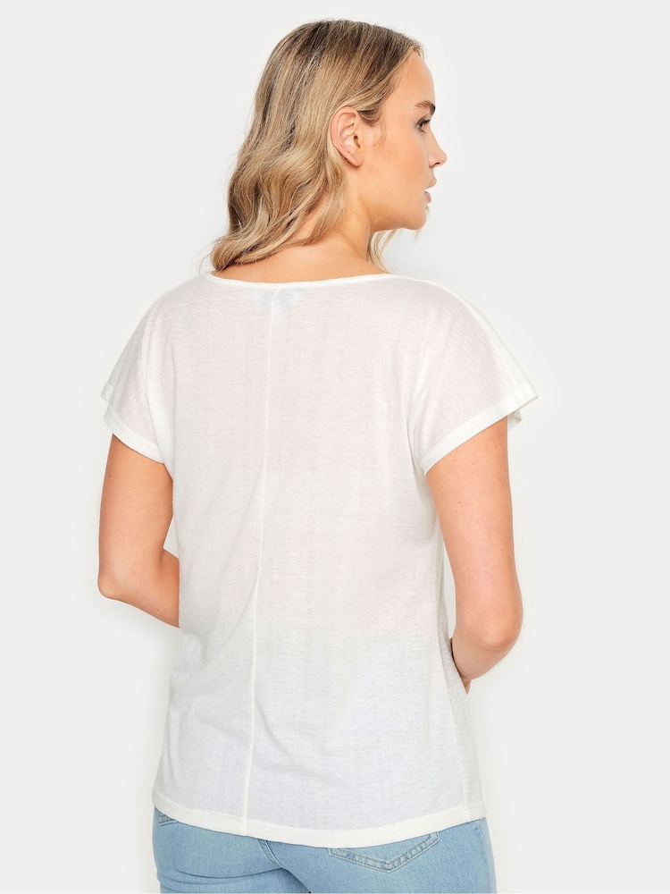 Long Tall Sally strukturiertes Oberteil mit Wasserfallausschnitt - Bild 2 von 5