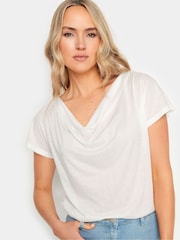 Long Tall Sally strukturiertes Oberteil mit Wasserfallausschnitt - Bild 4 von 5