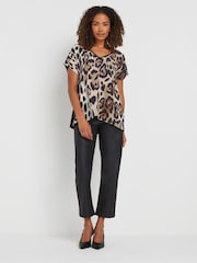 M&Co Animal Large Scale Animal Print V-Neck Top - Image 2 of 5