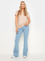 Long Tall Sally Green 100% Cotton Basic V-Neck T-Shirts 3 Pack - Image 3 of 9