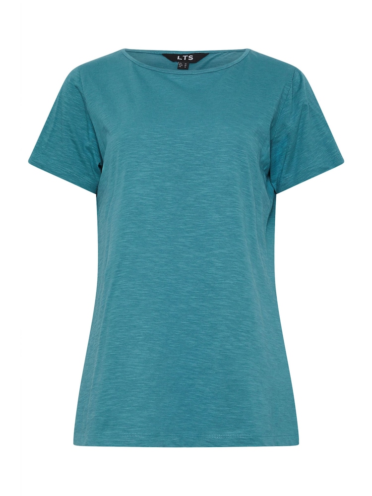 Long Tall Sally Green 100% Cotton Basic V-Neck T-Shirts 3 Pack - Image 8 of 9