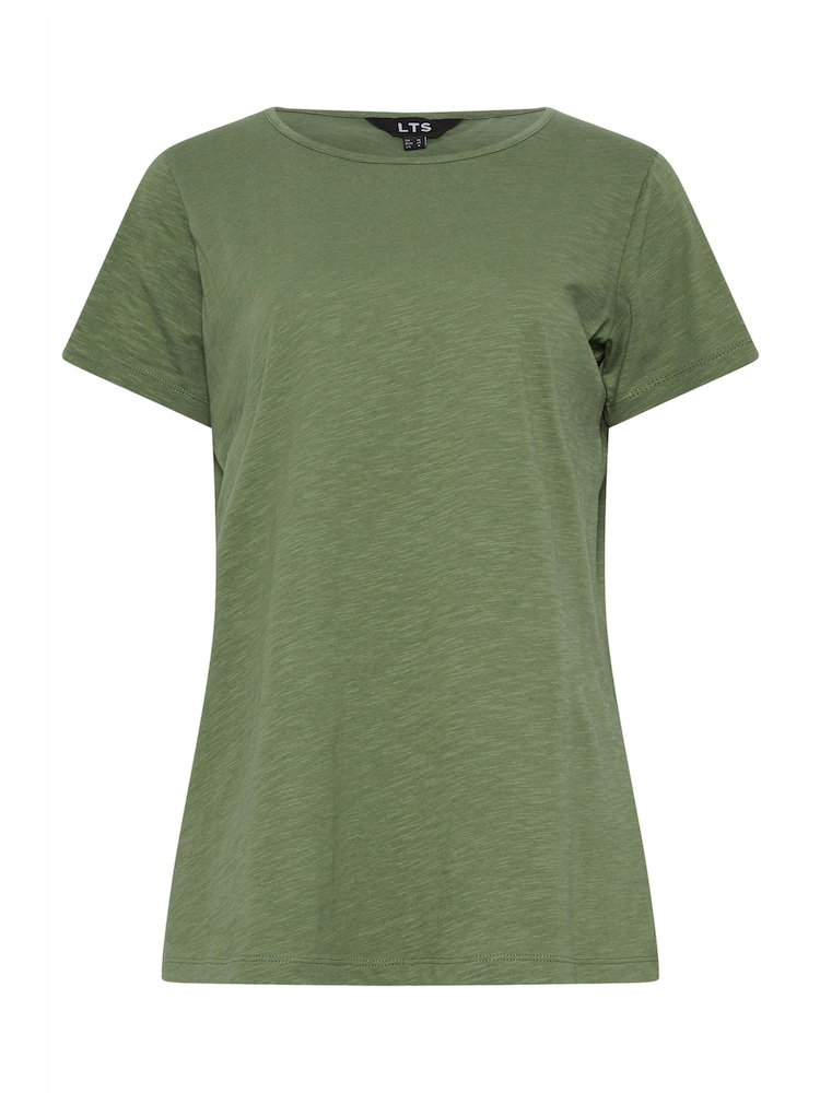 Long Tall Sally Green 100% Cotton Basic V-Neck T-Shirts 3 Pack - Image 9 of 9