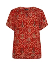 M&Co Tile Print Short Sleeve Top - Imagen 5 de 5