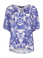 M&Co Blue Paisley Boho Print Top - Image 5 of 5