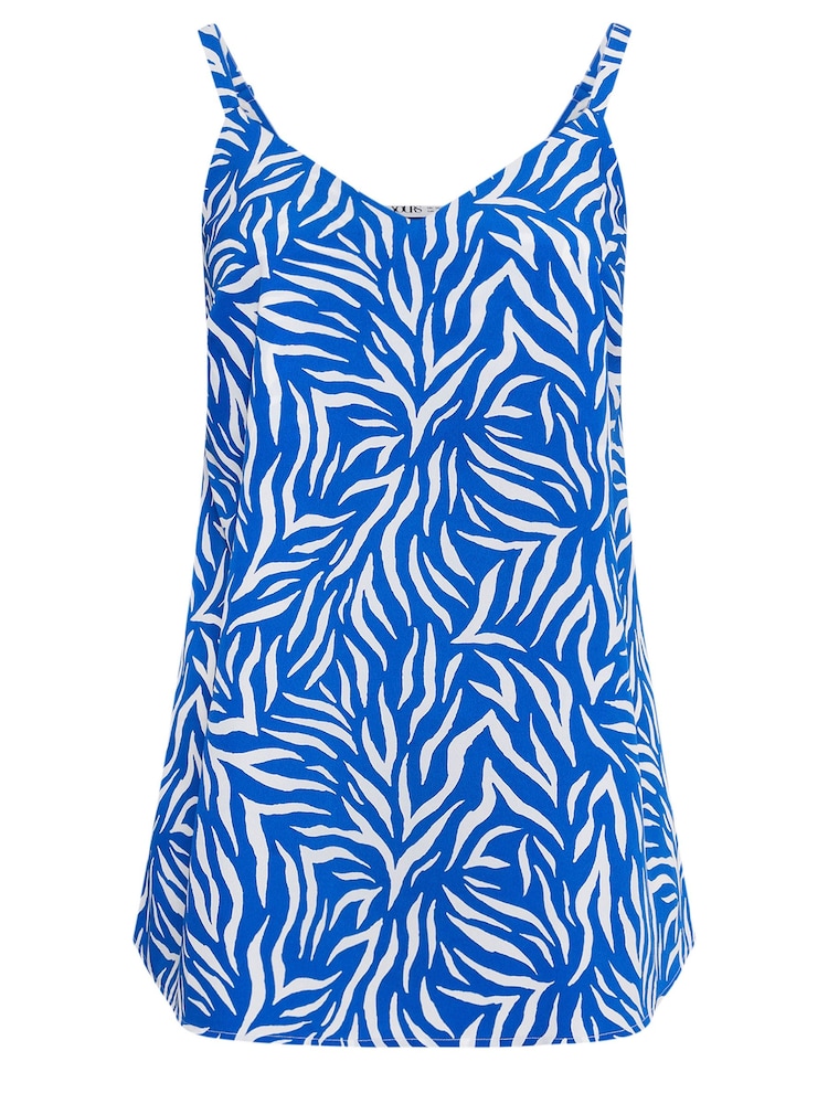 Yours Curve Blue Zebra Cami - Image 5 of 5