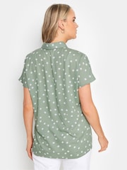 Long Tall Sally Green Spot Grown On Sleeve Shirt - Image 3 of 5