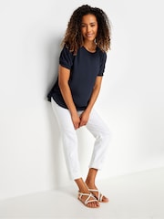 Azul - M&Co Shirred Short Sleeve Top - Imagen 2 de 5