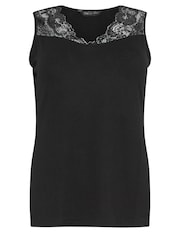 M&Co Black Sleeveless Lace Insert Top - Image 5 of 5