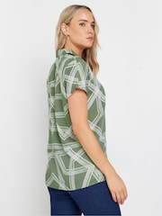 Long Tall Sally Green Abstract Grown On Sleeve Shirt - Image 3 of 5