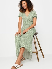 M&Co Green Ditsy Print Maxi Dress - Image 1 of 5