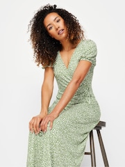 M&Co Green Ditsy Print Maxi Dress - Image 4 of 5