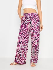 Long Tall Sally Purple Zebra Wide Leg Trousers - Image 2 of 4