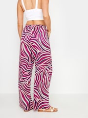 Long Tall Sally Purple Zebra Wide Leg Trousers - Image 3 of 4