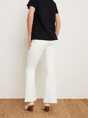 PixieGirl Petite White Kick Flare Jeans - Image 4 of 5