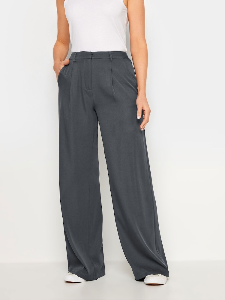 Long Tall Sally Grey Tailored Trousers - Image 2 of 5 Long Tall Sally Grey Tailored Trousers - Image 2 of 5