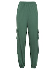 Зеленый - Темно-серые спортивные брюки-карго Long Tall Sally - Изображение 6 из 6