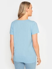 Blanco - Pack de 3 camisetas básicas de algodón 100 % con cuello en pico de Long Tall Sally - Imagen 5 de 9