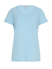 Blanco - Pack de 3 camisetas básicas de algodón 100 % con cuello en pico de Long Tall Sally - Imagen 7 de 9