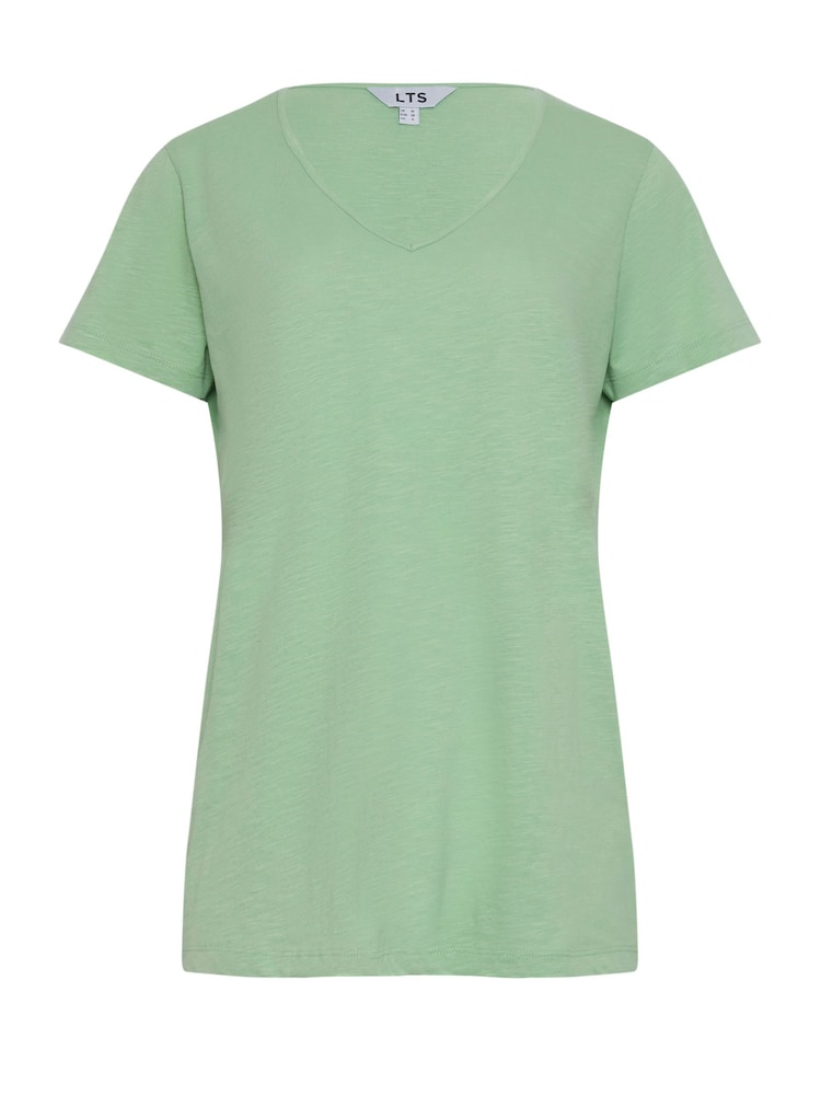 Long Tall Sally White 100% Cotton Basic V-Neck T-Shirts 3 Pack - Image 8 of 9