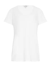 Blanco - Pack de 3 camisetas básicas de algodón 100 % con cuello en pico de Long Tall Sally - Imagen 9 de 9