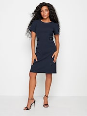 M&Co Petite Button Detail Tailored Shift Dress - صورة 2 من 5