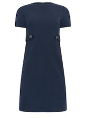 M&Co Petite Button Detail Tailored Shift Dress - صورة 5 من 5
