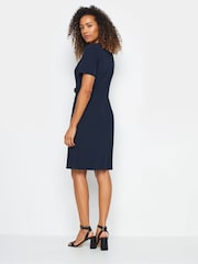 M&Co Blue Button Detail Tailored Shift Dress - Image 3 of 4