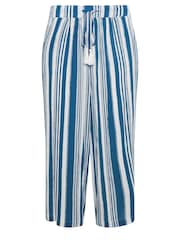 M&Co Blue Light Tie Waist Trousers - Image 6 of 6
