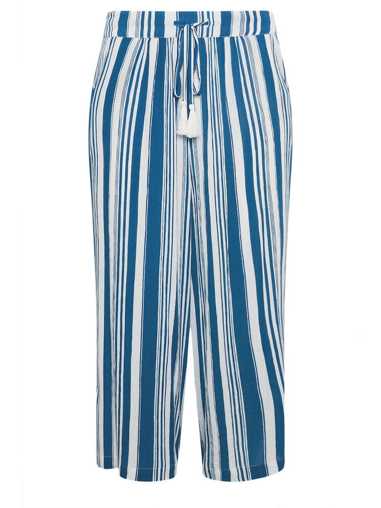 M&Co Blue Light Tie Waist Trousers - Image 6 of 6