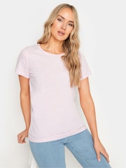 Rosa - Pack de 3 camisetas básicas de algodón 100 % con cuello en pico de Long Tall Sally - Imagen 2 de 9