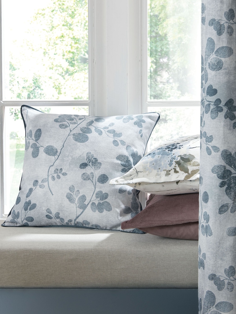 Laura Ashley Smoke Blue Millhayes 100% Cotton Cushion - Image 2 of 4 Laura Ashley Smoke Blue Millhayes 100% Cotton Cushion - Image 2 of 4