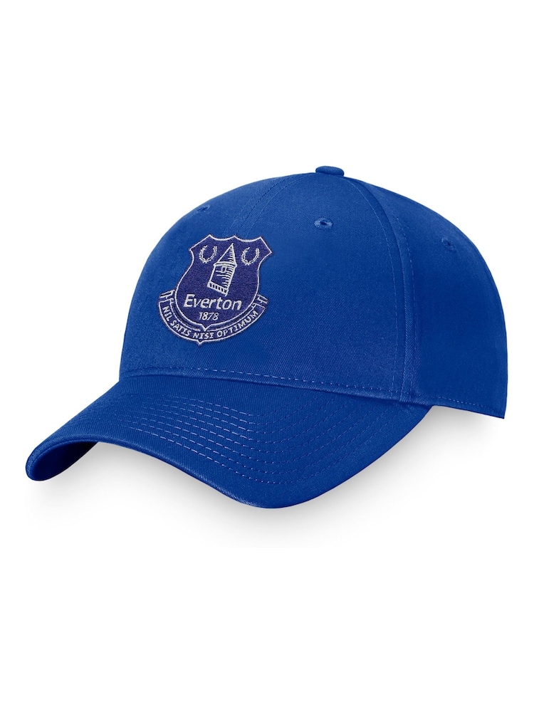 Fanatics Adults Blue 100% Cotton Royal Everton Essentials Crest Cap - Imagen 2 de 3