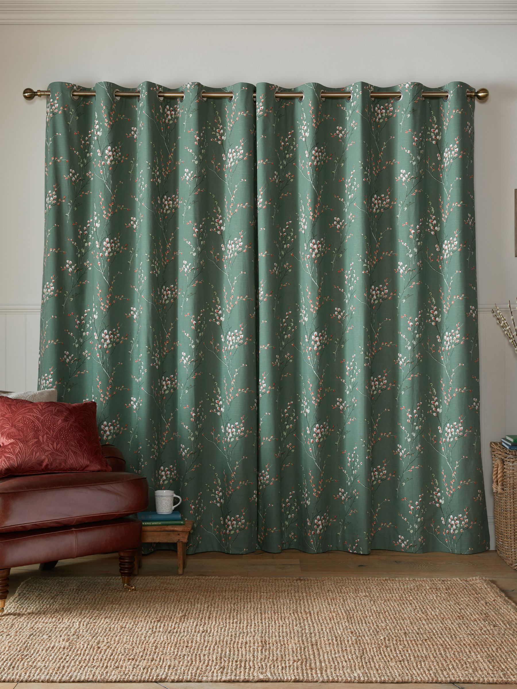 Buy Laura Ashley Green Fern Green Pussy Willow Blackout Eyelet