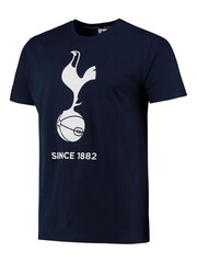 Fanatics Blue Tottenham Hotspur Printed Crest 100% Cotton T-Shirt - Image 3 of 3