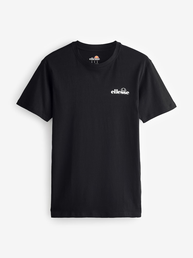 Ellesse Azzini Black 100% Cotton T-Shirts 3 Pack - Image 2 of 4