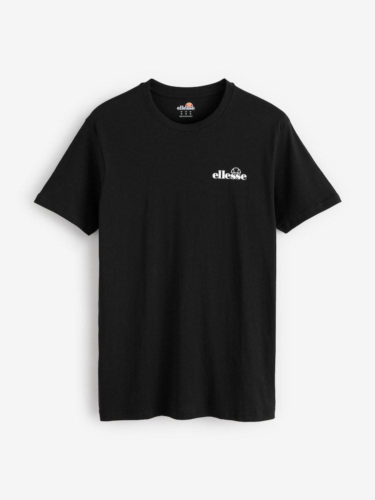 Ellesse Azzini 100% Cotton Black T-Shirts 3 Pack - Image 2 of 4