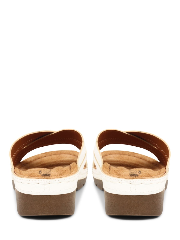 Pavers White Pavers Crossover Mule Sandals - Image 4 of 6