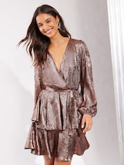 Friends Like These Лонгслив Shimmer Ruffle Wrap платья - Image 1 of 4