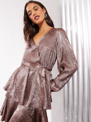 Friends Like These Лонгслив Shimmer Ruffle Wrap платья - Image 3 of 4