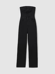 Good American Black Good American Strapless Denim Jumpsuit - Image 1 of 5