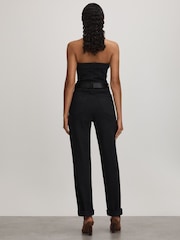 Good American Black Good American Strapless Denim Jumpsuit - Image 4 of 5